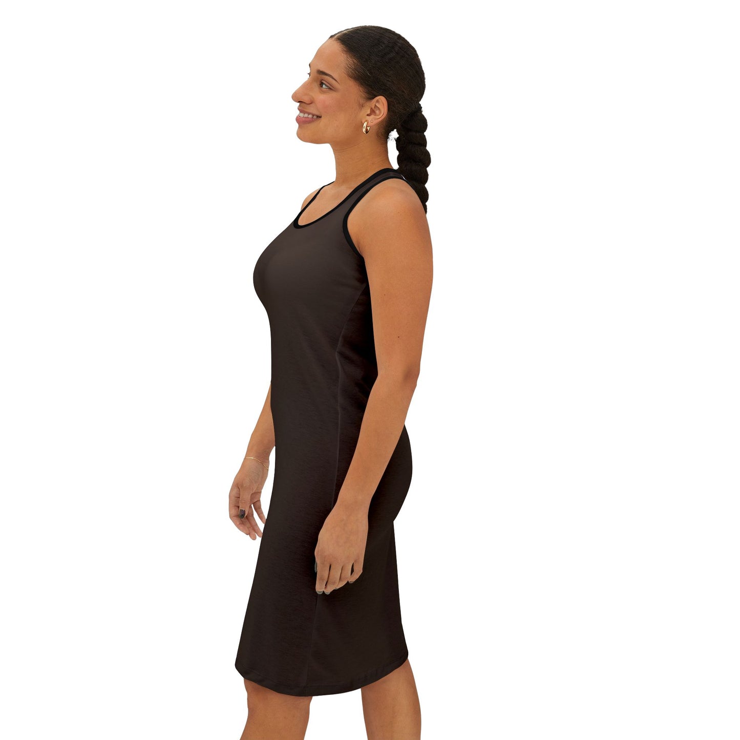 Dark Cocoa Brown Racerback Dress | Golden Unfurling Essentials