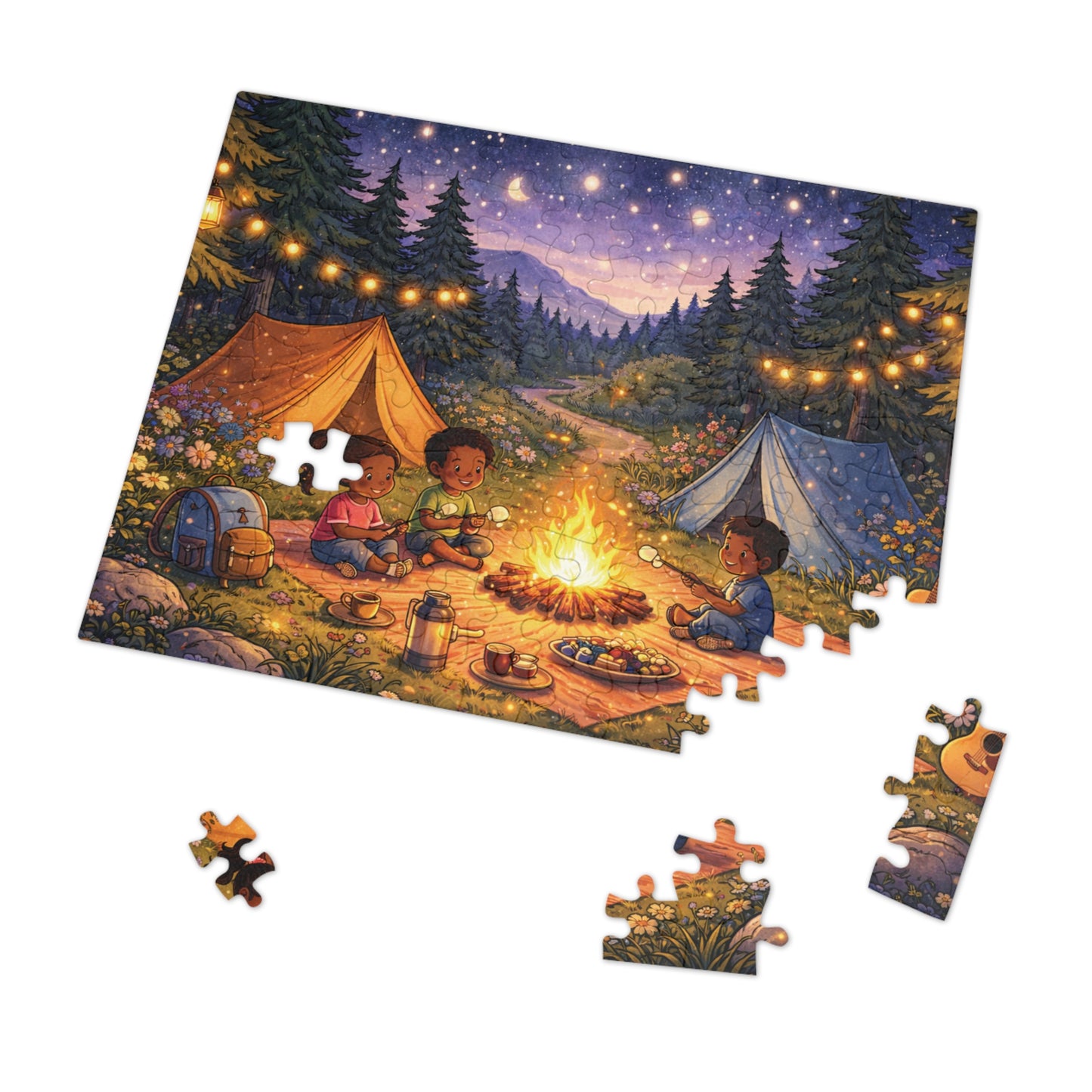 Campfire Under the Stars Kids Puzzle