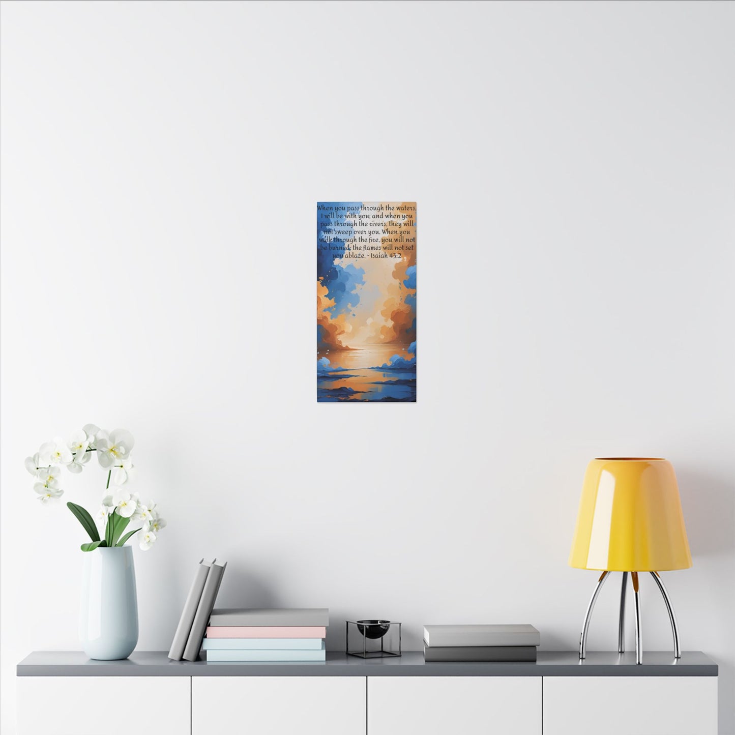 “Through the Fire & Water – Isaiah 43:2 Canvas”