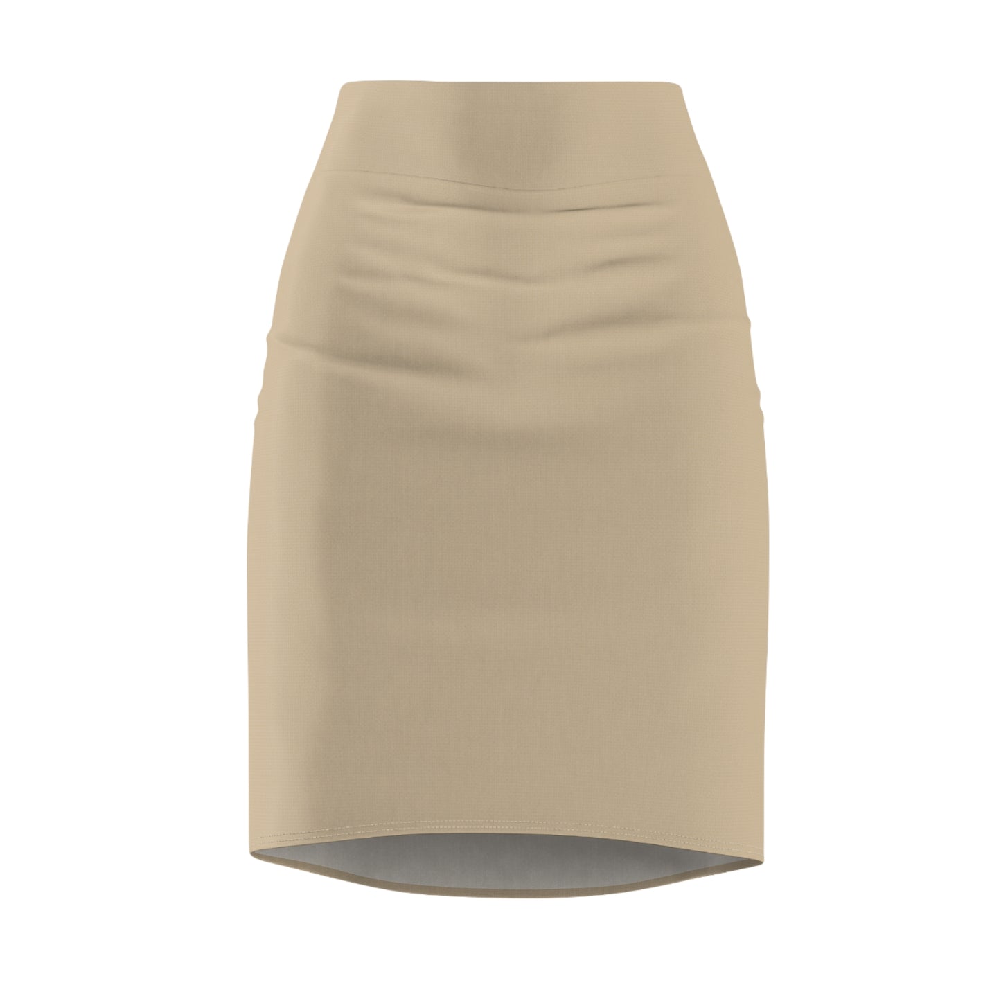 Soft Sand Polished Pencil Skirt