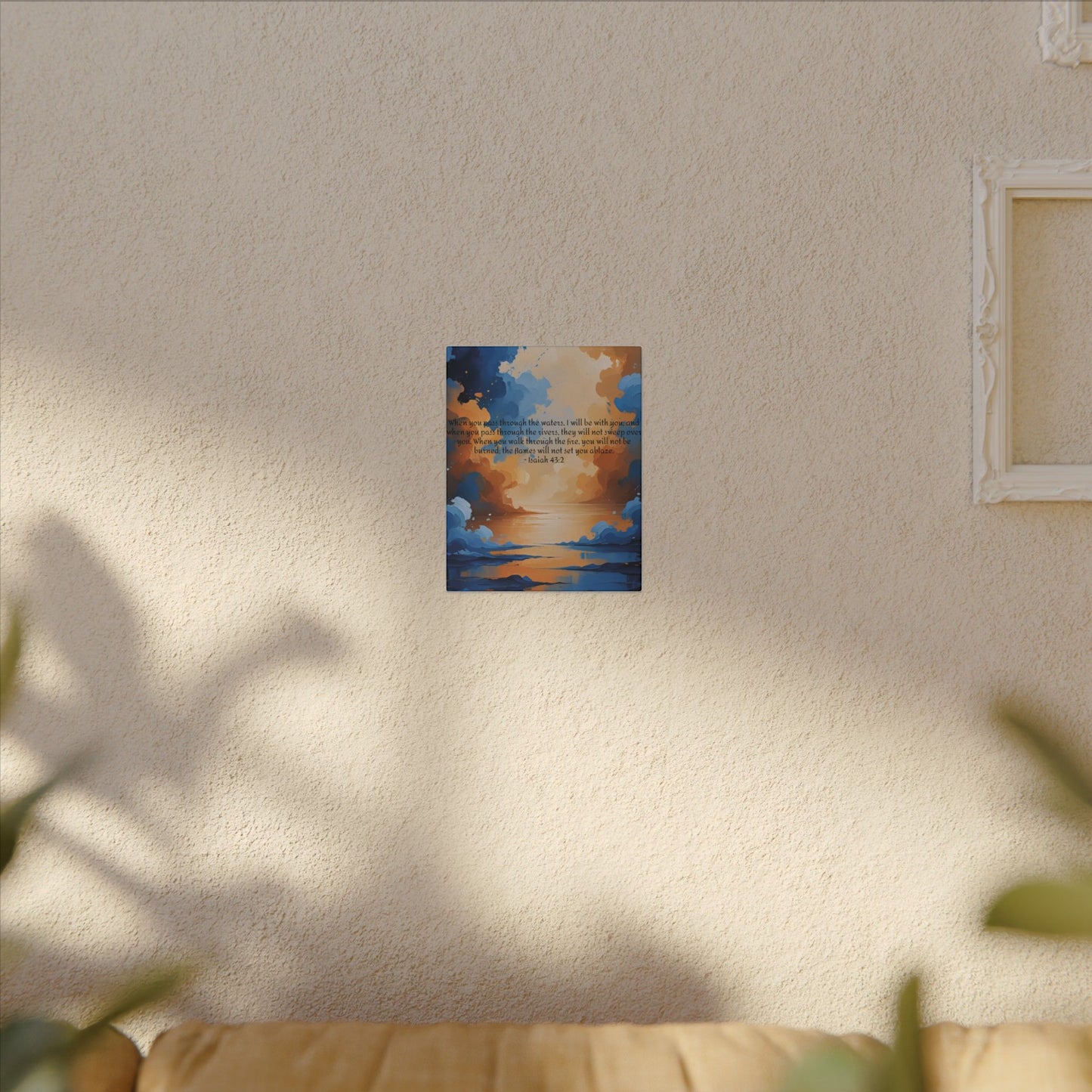 “Through the Fire & Water – Isaiah 43:2 Canvas”