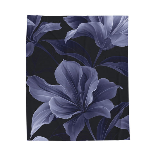 Midnight Bloom Throw Blanket