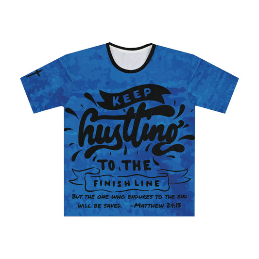 Hustle Hard – Endurance Camo Tee (Matthew 24:13)