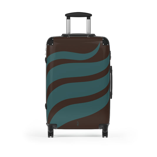 Deep Current Carry-On Luggage – Dark Cocoa + Transformative Teal
