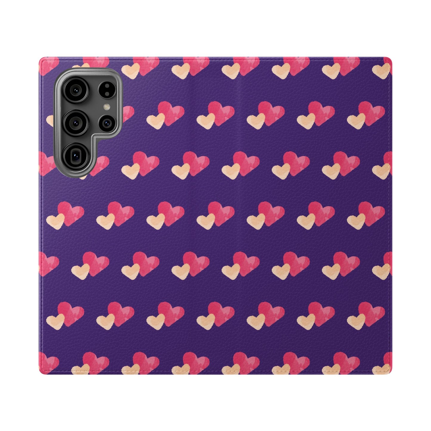 "Faith-Filled Hearts | Flip Phone Case – Purple"