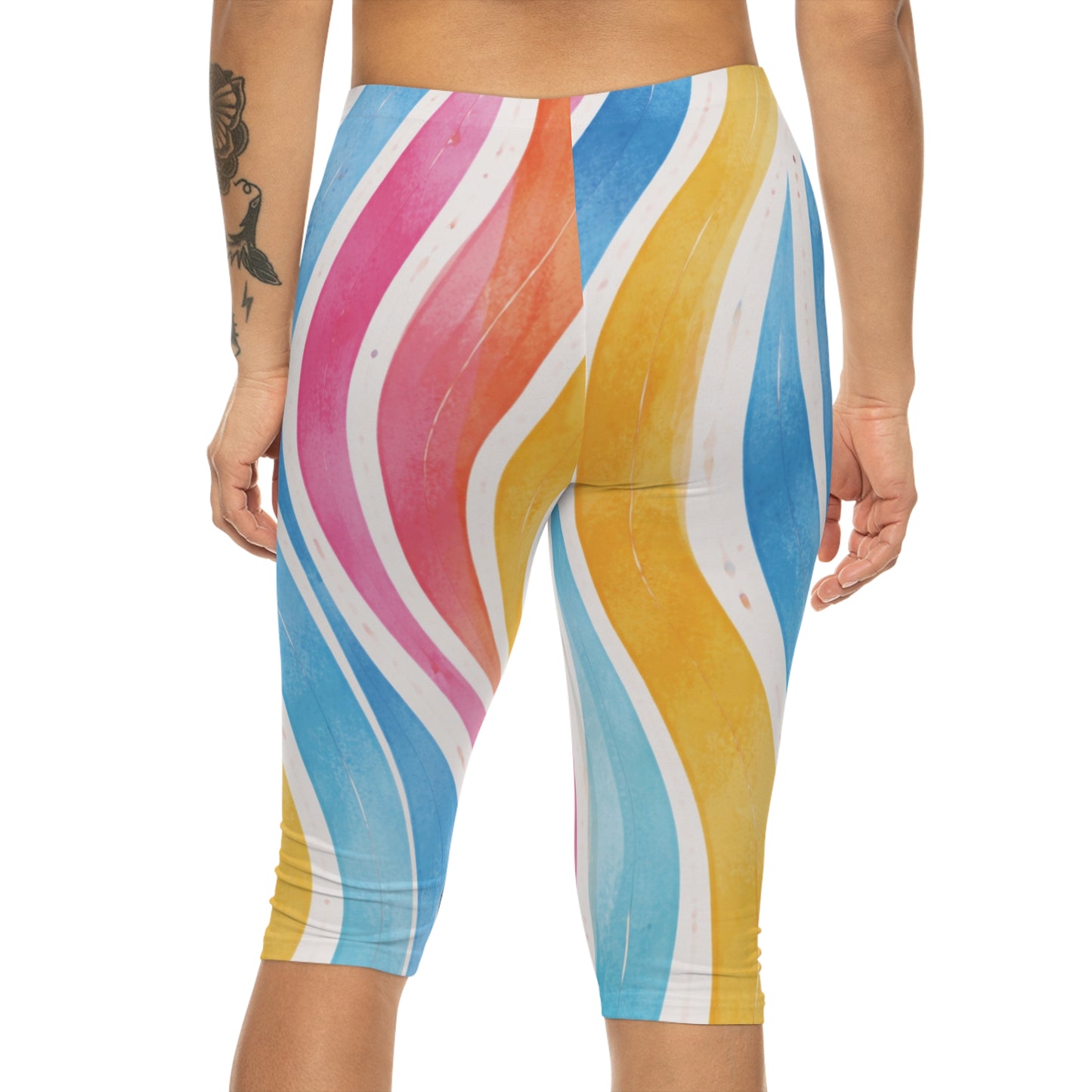 Sunburst Stripe Capri Leggings