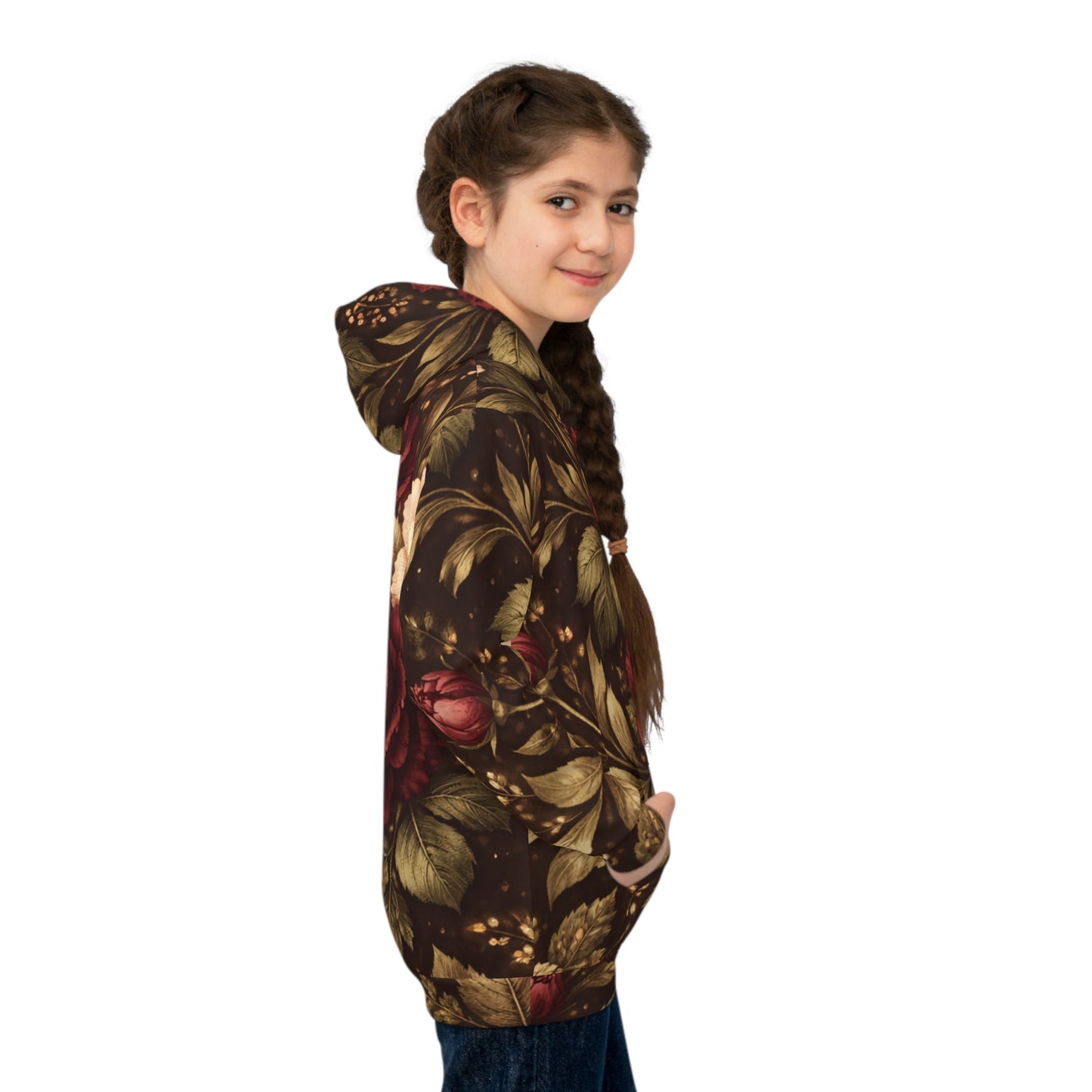 Abundance Tapestry Youth Hoodie (Unisex) | Golden Unfurling