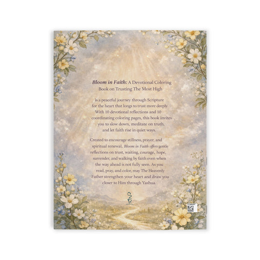 Floral-themed coloring book cover with text on a white background