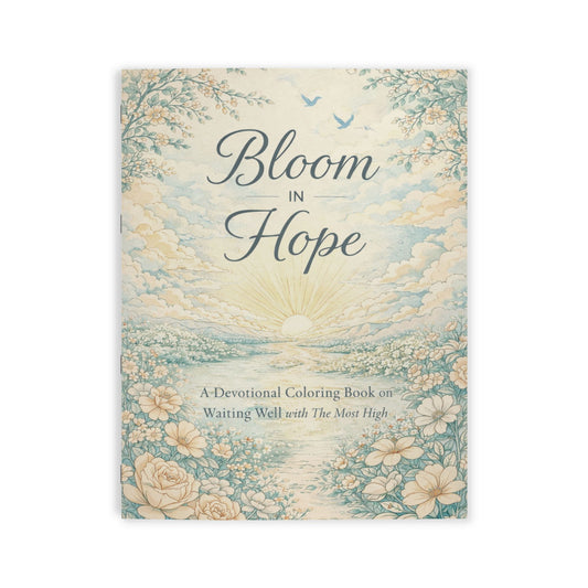 Book cover of 'Bloom in Hope' with floral design and text on a white background