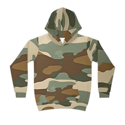 Camouflage hoodie on a white background