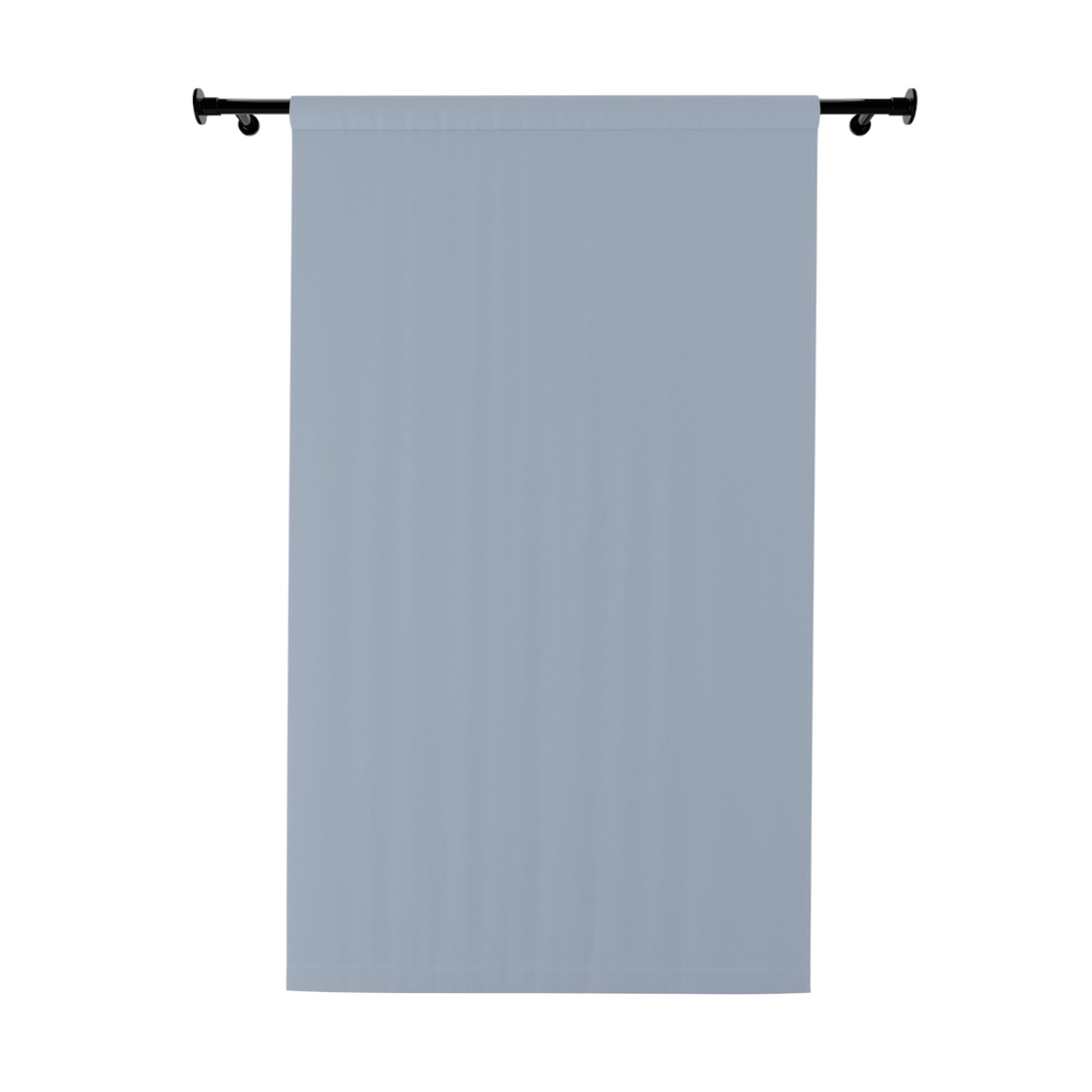 Green patterned curtain on a white background