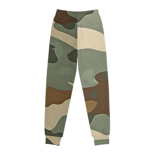 Camouflage pants on a white background