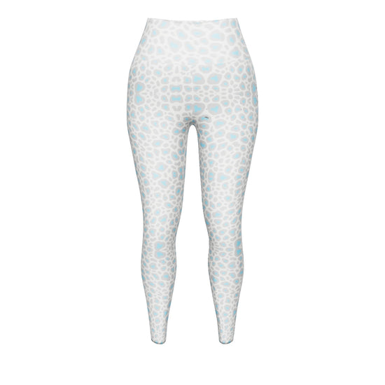 Hushed Crown Leggings – Snow Leopard Elegance