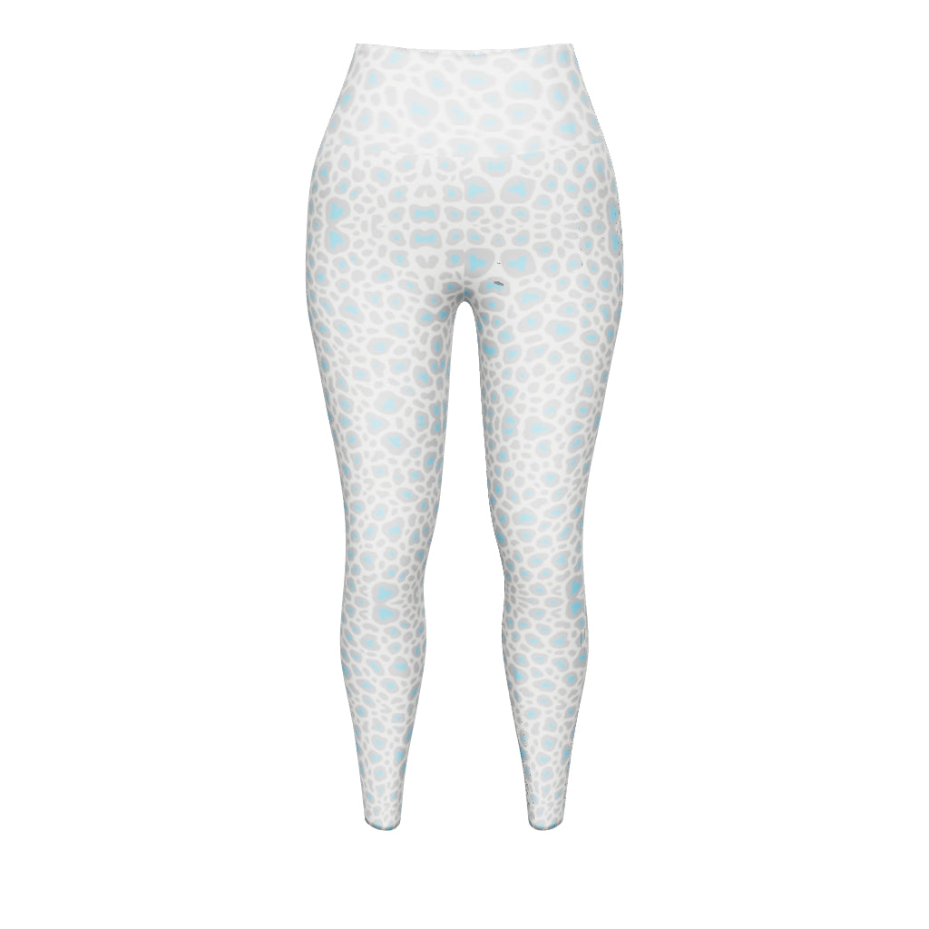 Hushed Crown Leggings – Snow Leopard Elegance