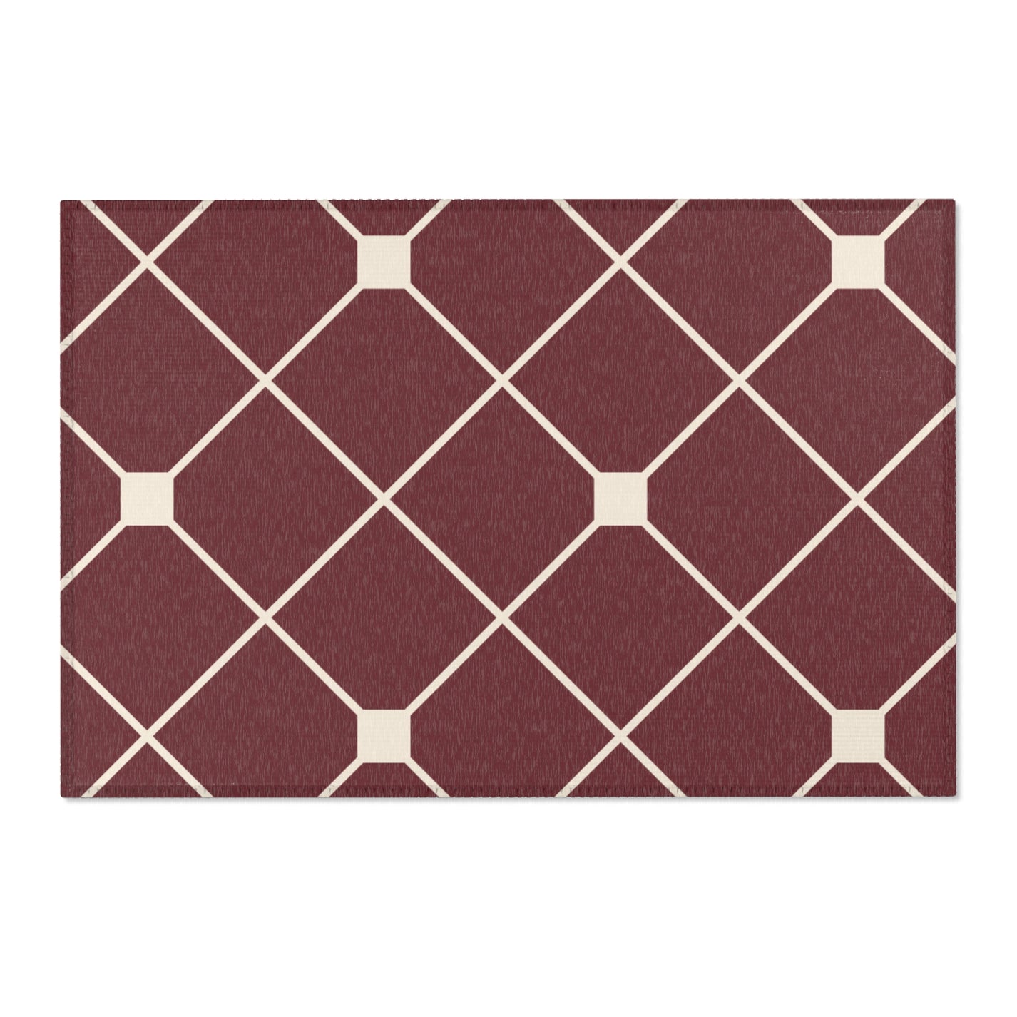 Covered in Wine Geometric Rug – Scattered Roses